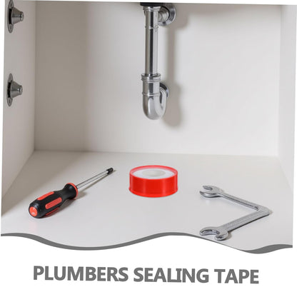 10 Rolls PTFE Plumbers Thread Tape for Plumbing Connections and Systems, Waterproof Leak Repair Sealant Broad Chemical Compatibility and Wear-Resistant Material, for New