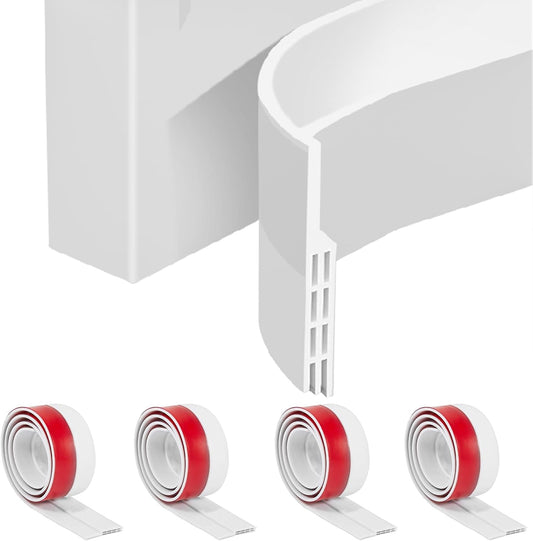 4Pcs Door Draft Stopper, Under Door Sweep Adjustable Weather Stripping Door Seal, Door Bottom Seal Blocker Noise Cold Air Insulation 2" W x 39" L