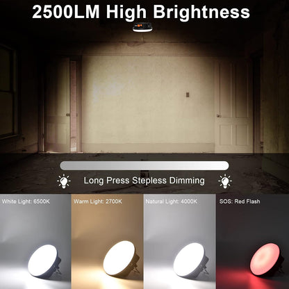 4000LM Flashlight Portable LED Camping Lantern Light 30W with Digital Display and Magnet , IPX5 Waterproof Tent Lights Light for Parents Christmas Gift