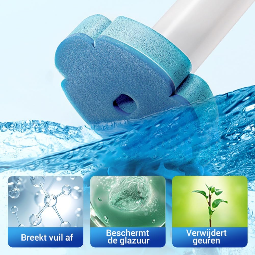 Disposable Toilet Cleaning System: Toilet Brush & Holder Kit with 18PCS Pre-Soaked Cleaner Wall-Mount Scrubbing Toilet Brush Bathroom Cleaning Kit (36-Pack Lavender Brush Head)