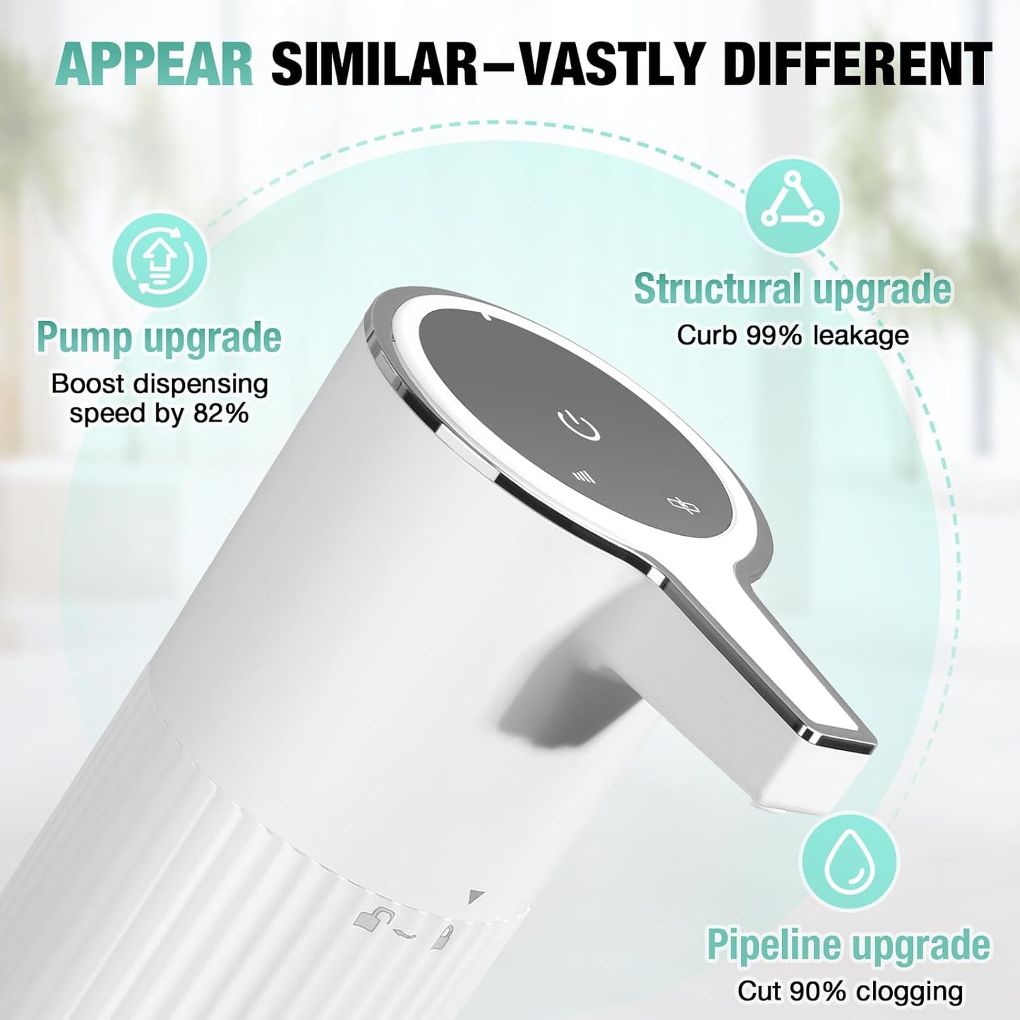 2 Pack Automatic Soap Dispenser: 14oz Plastic - Foaming Touchless 4 Level Adjustable Wall Mount Foam Black Rechargeable Electric Auto Smart Soap Dispenser Set - Bathroom Kitchen Hand Dish Lotion