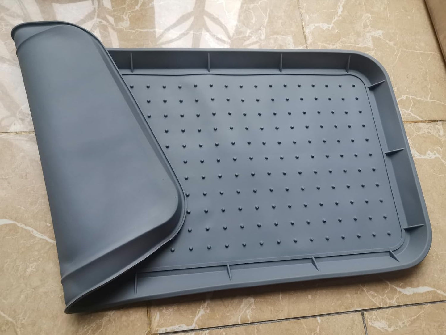 Rubber Boot Tray for Entryway,Boot Mat,Shoe Tray,Shoe Mat for Indoor and Outdoor Use (Soft Silicone Rubber, 29.5X14.9 inch)