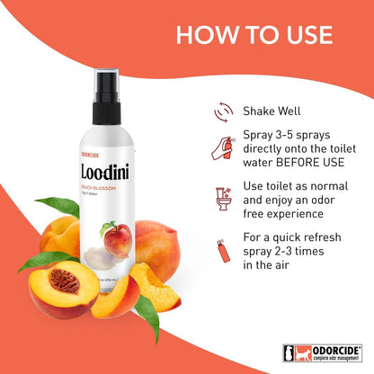 Odorcide Loo-Dini Lavender Vanilla 8oz Toilet Spray & Bathroom Spray – Use This Bathroom Spray Odor Eliminator Before You Go – Poop Spray For Toilet and Bathroom Air Freshener & Bathroom Deodorizer