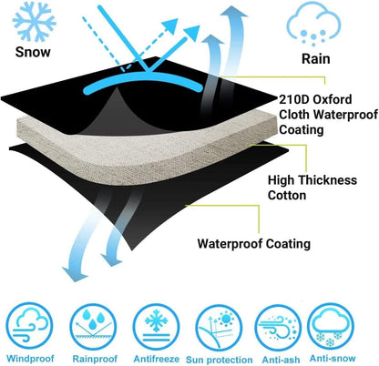 4 Packs Garden Faucet Cover Outdoor Thicken 8"H x 6"W Waterproof for Winter Freeze Protection, Reusable Faucet Constructed of 3 Layers Insulated Cover, Outside Garden Faucet Socks.