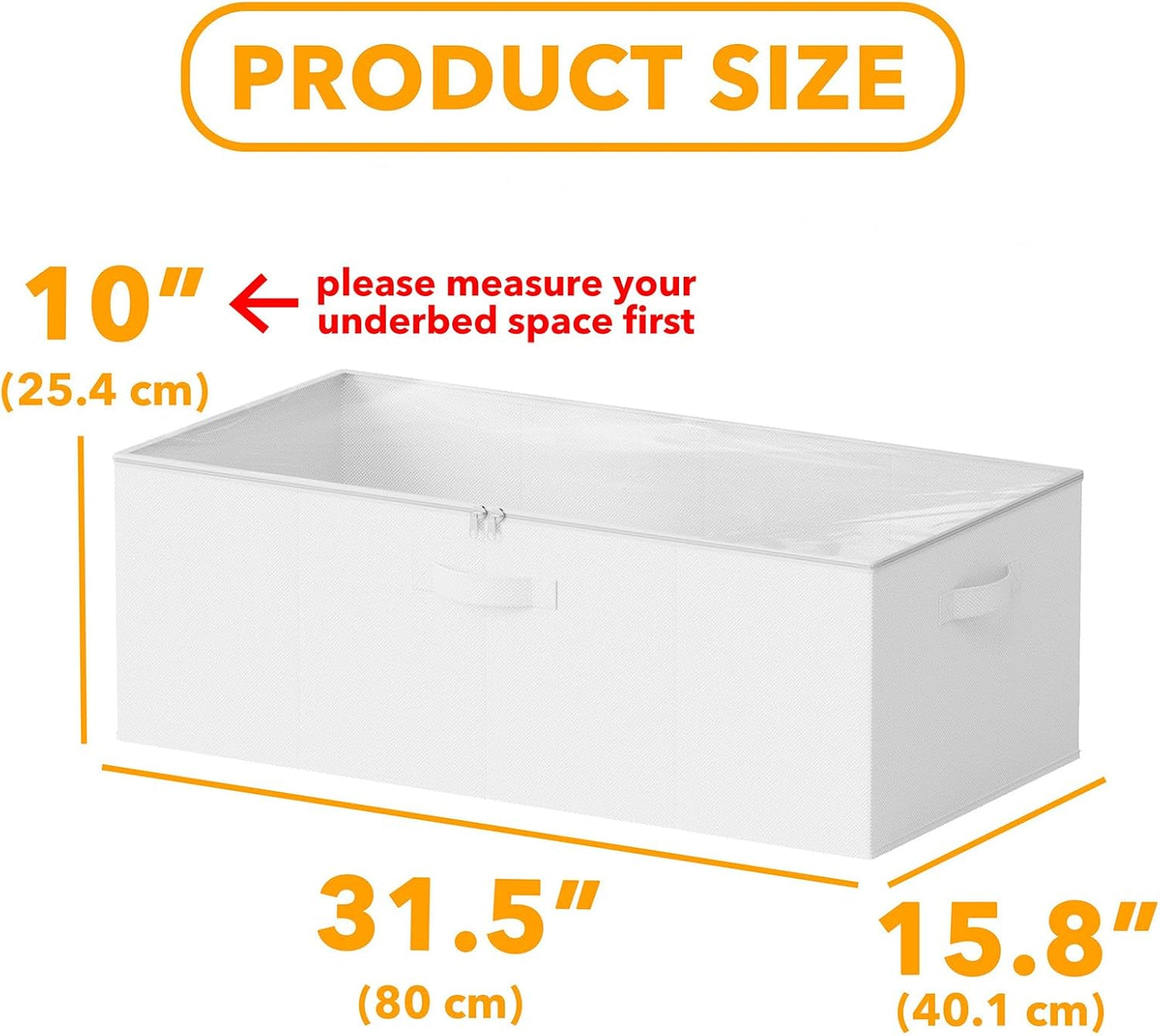 SpaceAid 3 Pack 10" High Under Bed Storage Containers, Large Underbed Storage Organizer Bins with Lids for Bedroom, Dorm, Clothes, Closet Organization, Bed Sheets and Blankets (Gray)