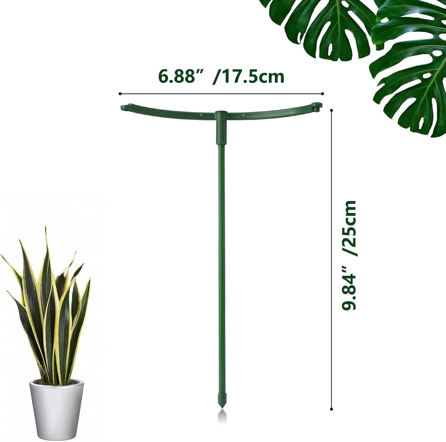 14Pcs Plant Support Stake Half Round Plant Support Ring Garden Flower Support for Tomato, Hydrangea, Indoor Plants, 6.3" Wide X 10.3" High