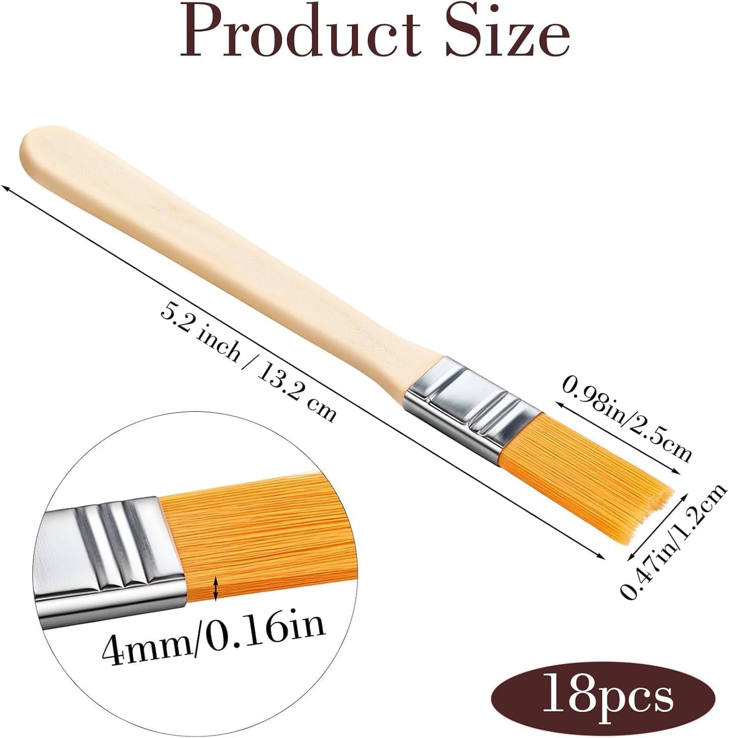 14pcs Small Cleaning Brushes, Multi-Purpose Detail Scrub Brushes with Wooden Handle & Soft Bristle for Grout, Corners, Tile, Sink, Kitchen Bathroom Cleaning