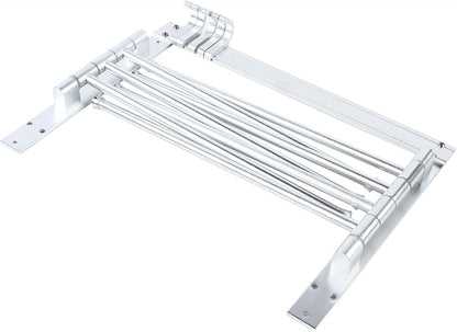 Wall-Mounted Steel Clothes Drying Rack,Bathroom Towel Shelf,Swivel Towel Hanger for Laundry Room Space Saver (Black)