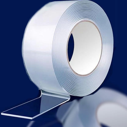Double Sided Nano Tape Heavy Duty, Clear Removable Nano Tape, for Carpet Mats/Paste Items/Photos Frames/Craft Wall Mounting Multipurpose Adhesive Tape, Long: 9.84 ft (Wide:0.08'',Thickness:0.04'')