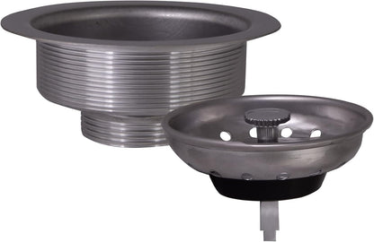 Design House 542969 Kitchen Sink Anti-Clogging S430 Stainless Steel Drain Strainer with Food Waste Catching Basket