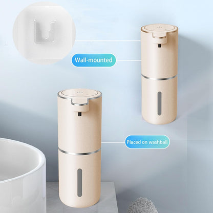 Automatic Soap Dispenser – Touchless Foaming Soap Dispenser 400ml USB Rechargeable Dispenser Electric Wall Mounted 4levels Adjustable Foam Soap Dispenser Pump for Bathroom Kitchen(Silver)