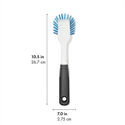 OXO Good Grips Dish Scrub Brush with Non-Slip Handle, Nylon Bristles