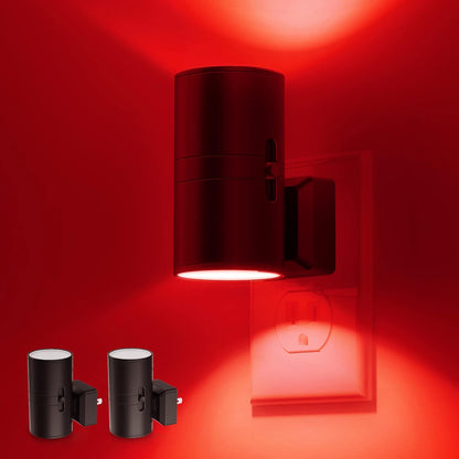 L LOHAS LED Night Light Plug in, Modern Night Lights Plug into Wall, Dusk to Dawn Sensor, Soft White 3000K, 0-100LM Adjustable Brightness, Dimmable Night Lights for Hallway Bedroom Stairway, 2 Pack