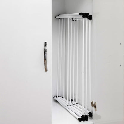 Honey-Can-Do Heavy-Duty Gullwing Clothes Drying Rack, 50 lb, White | Gullwing rack adds 46 ft of drying space with dedicated shoe bars. Sturdy metal, 50 lb capacity, folds flat.