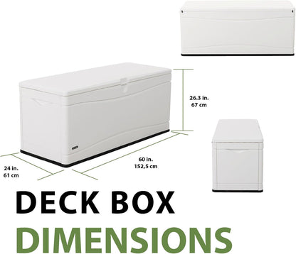 LIFETIME 60012 Extra Large Deck Box, 130 Gallon, Desert Sand/Brown