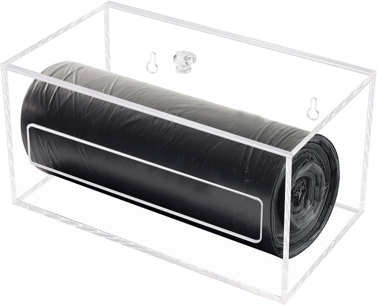 Trash Garbage Bag Roll Holder Dispenser Wall Mount Acrylic Storge Organizer