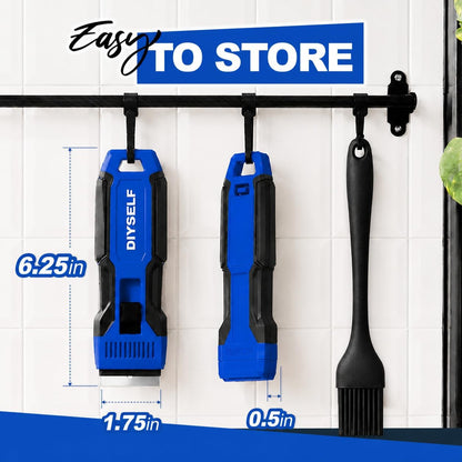 DIYSELF 2 Pack Razor Blade Scraper with 30 PCS Blades, Razor Scraper Tool for Glass Cooktop & Window, Glass Scraper for Stove Top, Oven, Sticker & Glue, Non-Slip Grip Paint Scraper, Easy Blade Change