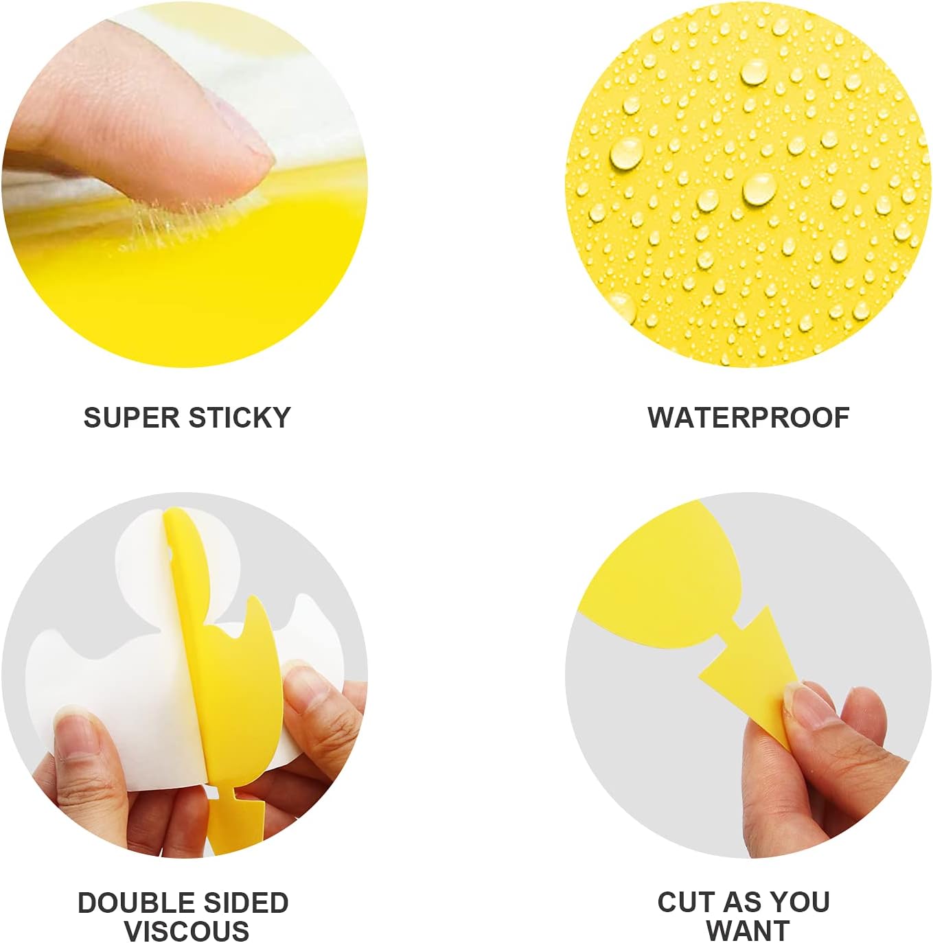Gideal 2-Pack Yellow Sticky Fly Traps Pest Control for Indoor/Outdoor Use, Gnat Trap for Flying Plant Insect
