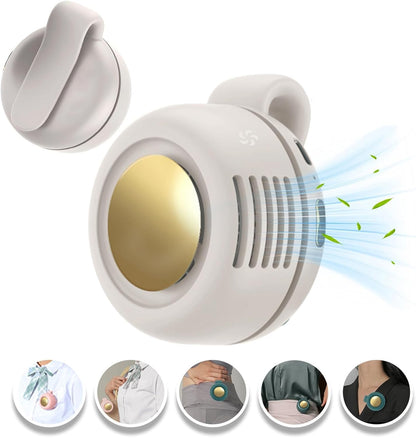 Portable Clip-On Fan, Mini USB Rechargeable 360° Rotatable Fan, Personal Fan 3-Speed Silent Mini Bladeless Fans