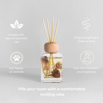 Reed Diffuser Set Gardenia Floral, 3.4 fl oz - Elegant Home Fragrance with Sticks - Long-Lasting Scented Oil Reed Diffuser for Bedroom, Bathroom Shelf Decor & Living Room(Gardenia Floral)