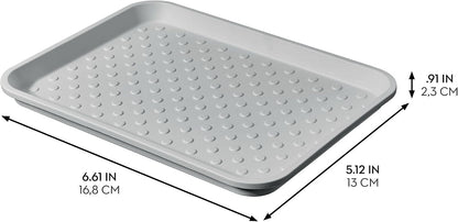 iDesign Plastic Under Sink Mat Tray for Kitchen Cabinet, Bathroom, Entryways, Office, Mudroom, College Dorm, (Set of 2), 17" X 13" X 2", Black | For Kitchen Cabinet, Bathroom, Entryways, Office, Mudroom