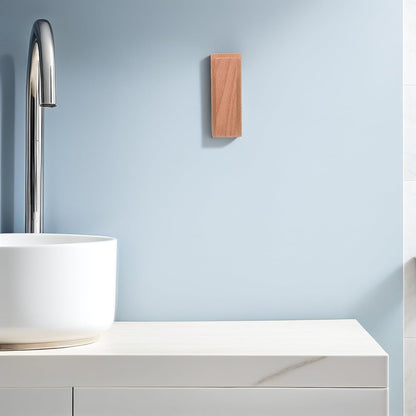 Cabilock 2pcs Solid Beech Wood Wall Hooks Bathroom Towel Hanging Rack Wall-Mounted Organizer for Kitchen Cleaning Cloth Storage