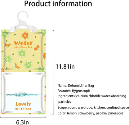8 Pieces Dehumidifier Hanging Bags for Kitchen, Bathroom, Closet, Wardrobe Dehumidifier Bags (4 Colors)