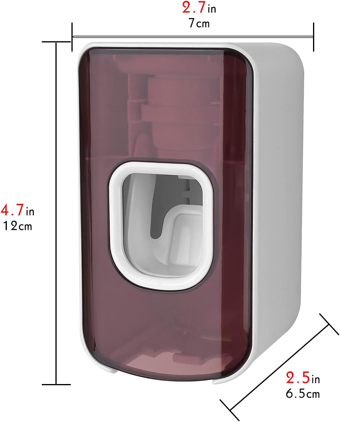 2 Slot Toothbrush Holder and Toothpaste Dispenser Wall Mounted, Automatic Toothpaste Squeezer, 2 in 1 Tooth Brush Toothpaste Organizer for Shower (Grey)