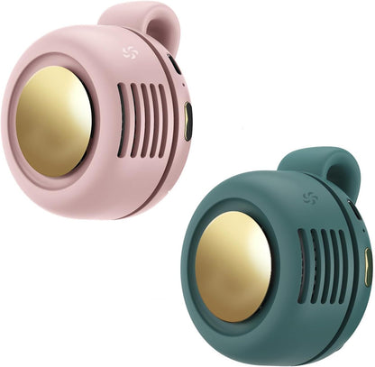 Portable Clip-On Fan, Mini USB Rechargeable 360° Rotatable Fan, Personal Fan 3-Speed Silent Mini Bladeless Fans
