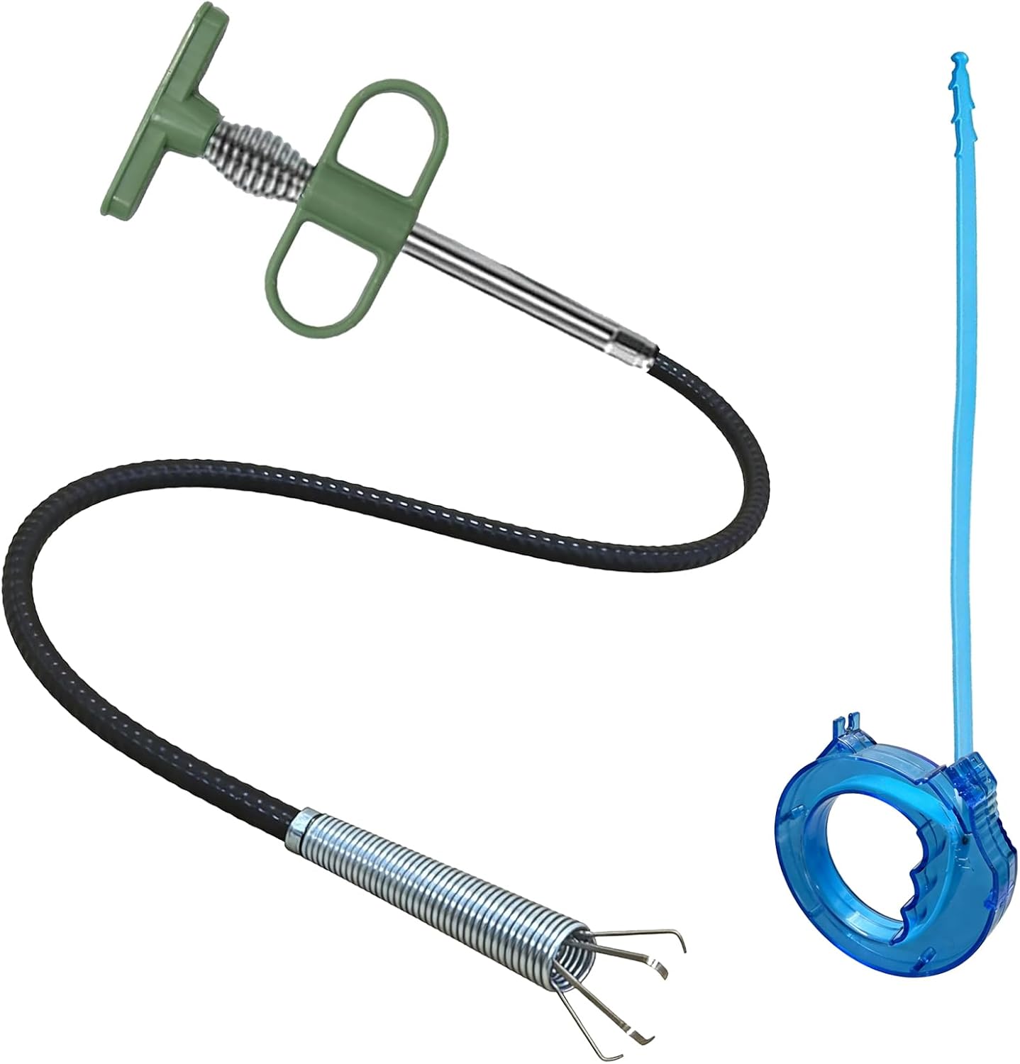 35" Flexible Drain Snake Grabber Tool, Upgraded Hair Clog Remover for Sink, Shower & Bathtub, Easy Reach Plumbing Weasel