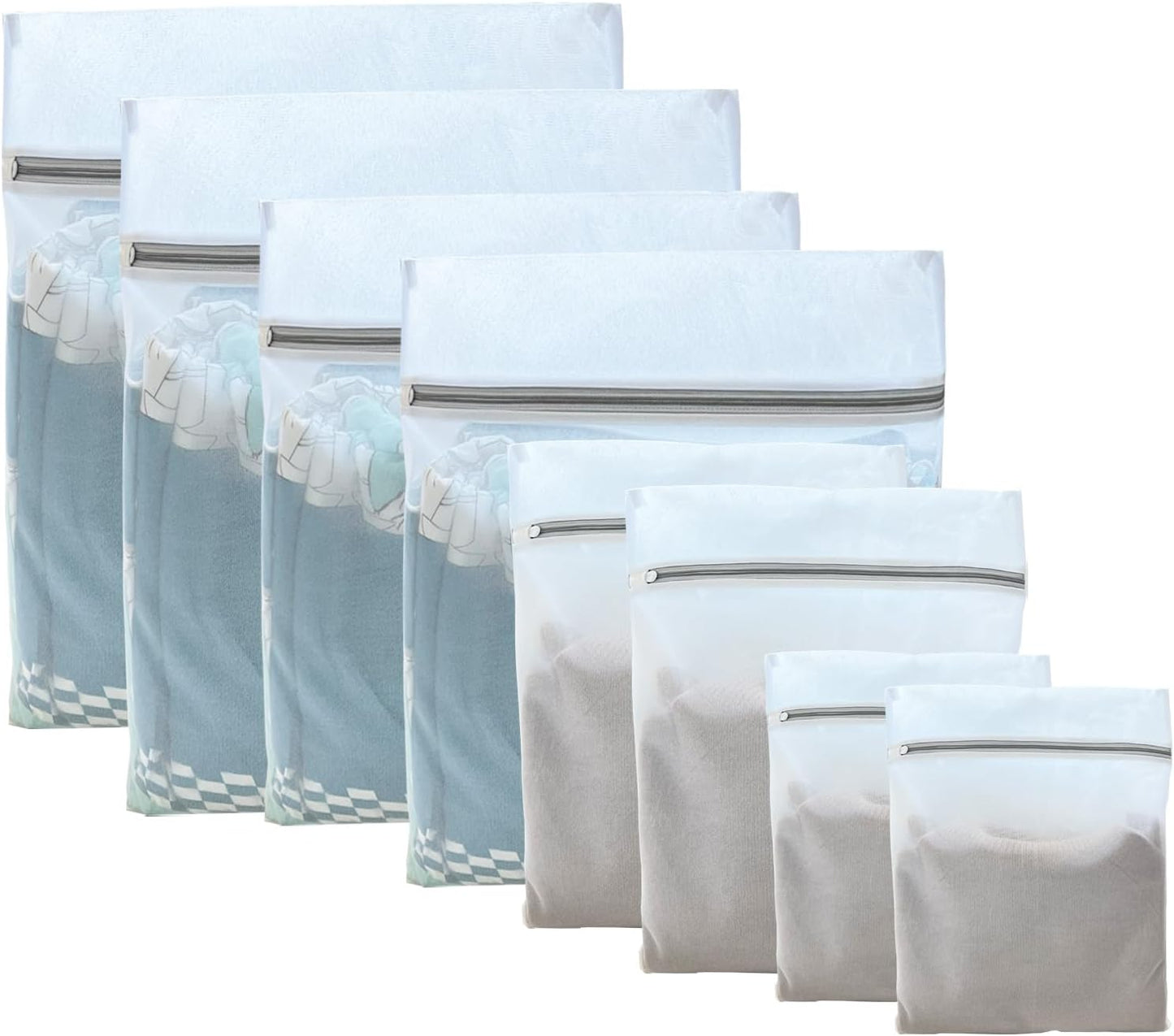 4 Pcs Mesh Laundry Bags for Delicates (2 Large +2 Medium) | Durable, Safe Wash Bags for Washing Machine & Dryer, Reliable zipper, Versatile for Multiple Uses