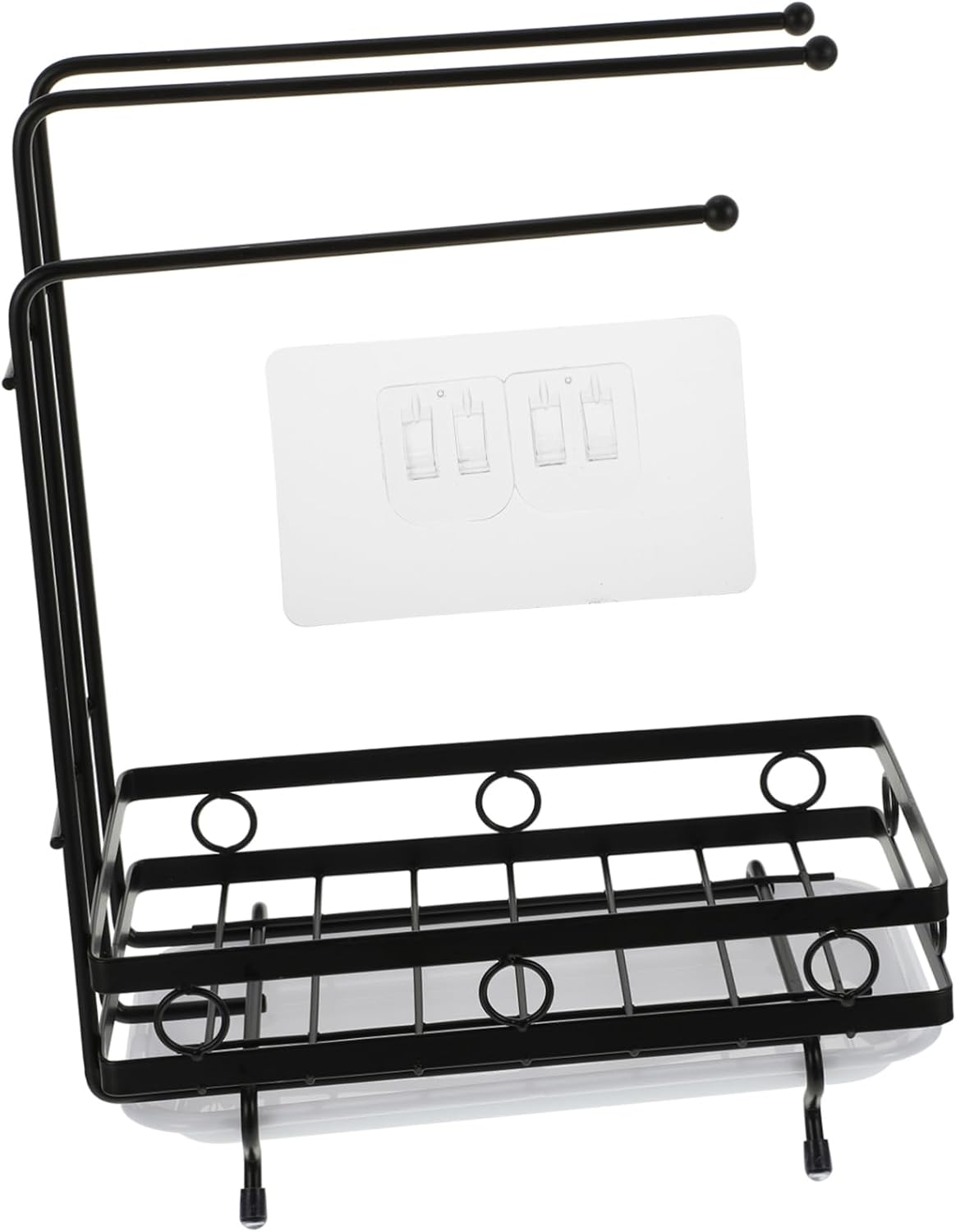 SHOWERORO 1pc Kitchen Sponge Rack Dual Purpose Desktop and Wall Mounted Design for Dishcloths and Cleaning Brushes Premium and Keeps Rags Dry and Organized