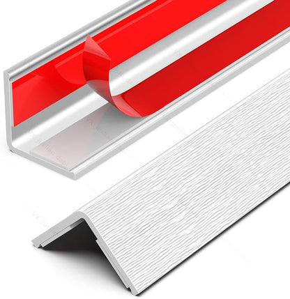 Wall Corner Protector, Walls Edge Protector，Self-Adhesive Wall Corner Guards,PVC Double Side Edge Protector， Furniture Stairs Guard (Gray 2PCS 90cm/35.4in)