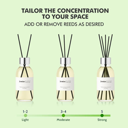 Clesh Reed Diffuser Set, 6.7 oz Eucalyptus Scented Diffuser with Sticks, Home Fragrance Reed Diffuser for Bathroom Shelf Decor