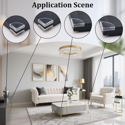 CREATCABIN 40Pcs Table Corner Protectors Edge Guards Corner Cushion Slim Clear securety Edge Bumpers Cushion Transparent Covers Protector Proof for Home Furniture Table Windows Cabinet 11.8 Inch