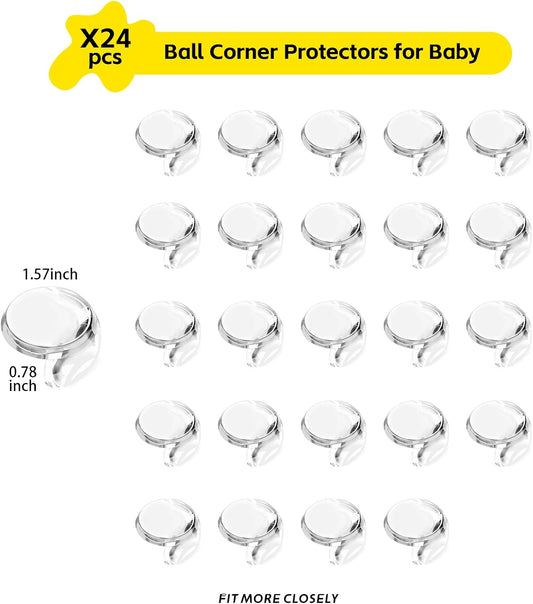 Large Size 24 Pack Corner Protector Baby, Table Corner Protectors for Baby Guards Clear for Furniture Corner Protectors Proof Covers Baby Safety