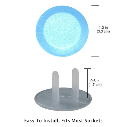 Pure Blue Color Outlet Covers Baby Proofing - Plug Covers for Electrical Outlets, Child Proof Socket Covers, Baby Safety Products for Home, Office