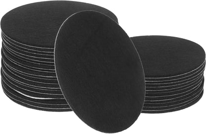 uxcell 32Pcs Non Slip Furniture Pads, 3" Round Self Adhesive Felt Bumpers Noise Reducing Furniture Feet Floor Protector for Chairs Tables Furniture Legs (White 0.2" Thick) - Colors B