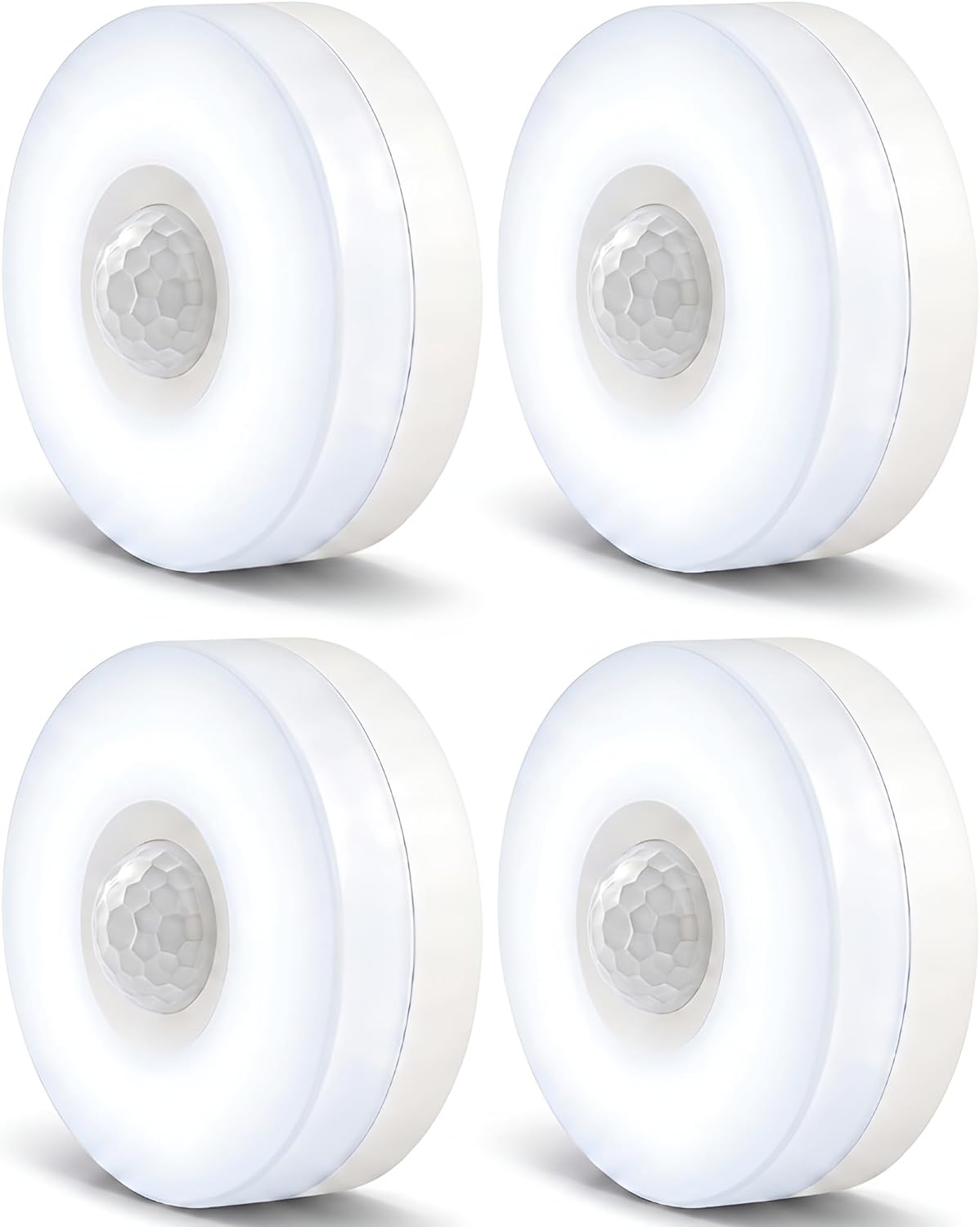 YELKO Motion Sensor Night Light - Plug-in 6000K Cool White Anti-Glare LED Nightlight, Ultra Bright Cozy Soft Glow Not Dazzling for Hallway, Stairs, Garage, Bedroom, Bathroom, Garage, Kitchen, 2 Pack