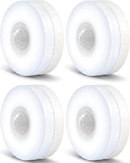 YELKO Motion Sensor Night Light - Plug-in 6000K Cool White Anti-Glare LED Nightlight, Ultra Bright Cozy Soft Glow Not Dazzling for Hallway, Stairs, Garage, Bedroom, Bathroom, Garage, Kitchen, 2 Pack