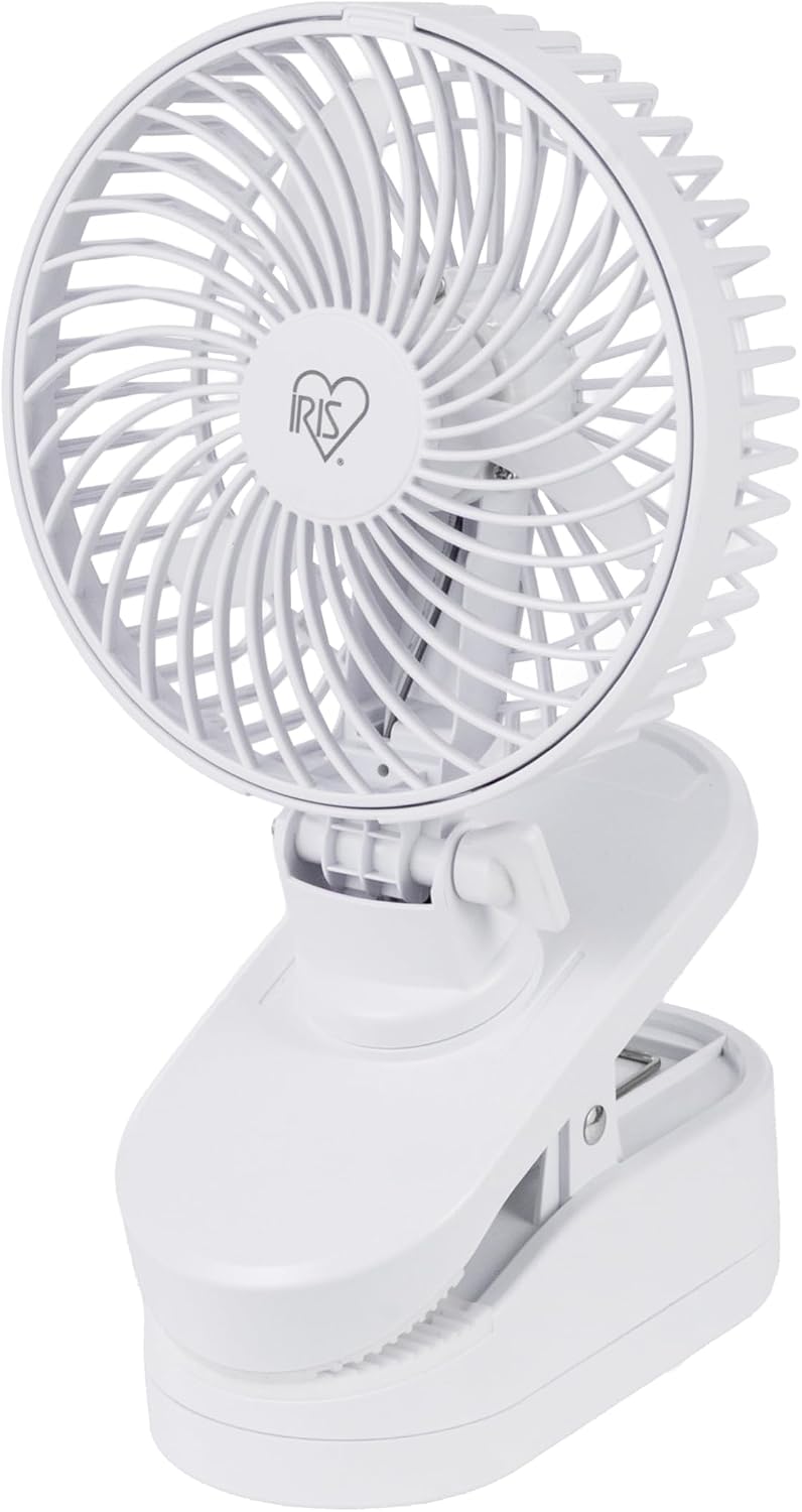 IRIS USA WOOZOO 3.5" Cordless Portable Clip On Fan, USB-C Rechargeable Fan, LED Light, Mosquito Repellent Tray, 360° Tilt, 3 Speeds,Bedside Kitchen Camping Golfing Outdoor Use, Black
