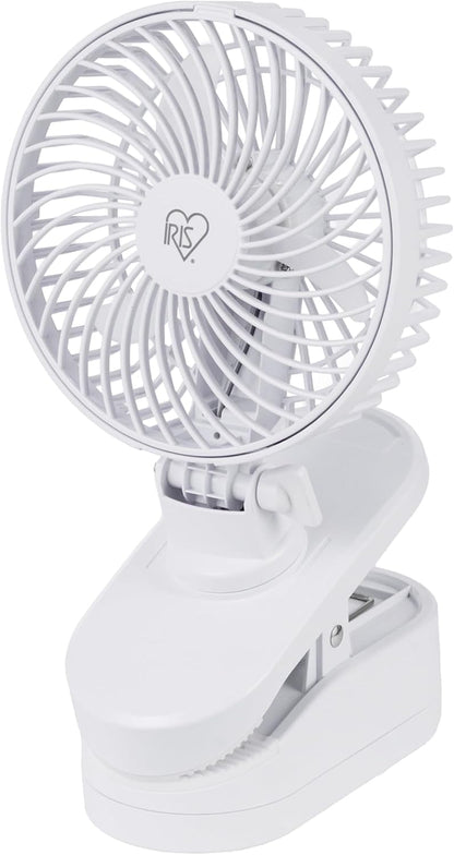 IRIS USA WOOZOO 3.5" Cordless Portable Clip On Fan, USB-C Rechargeable Fan, LED Light, Mosquito Repellent Tray, 360° Tilt, 3 Speeds,Bedside Kitchen Camping Golfing Outdoor Use, Black