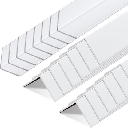Sasylvia 10 Pcs Wall Corner Protector Guards, Vinyl 3/4 x 48 Inches Corner Trim Molding, Avoid Scratching Scuffs, Ease Install and Cleaning for Door Countertop Furniture Cabinet Protection, Clear