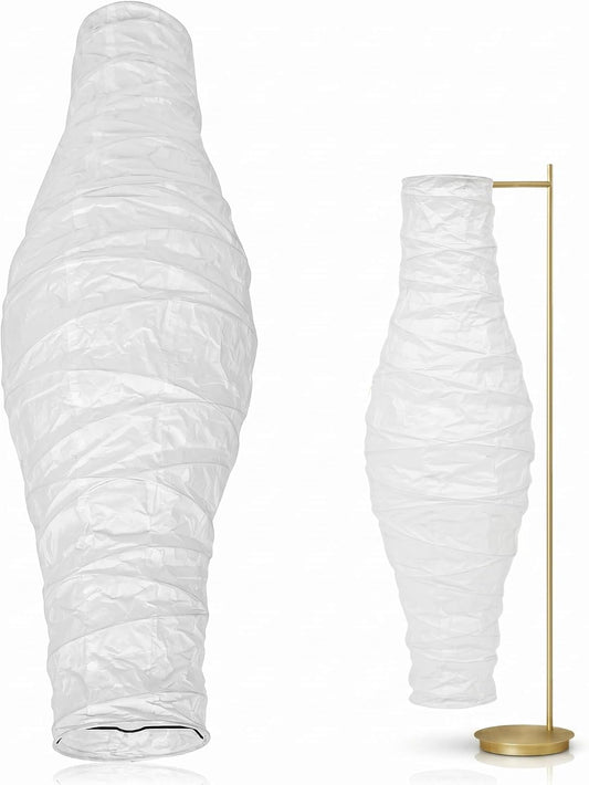 Balacoo Paper Floor Lamp Shade, Nordic Style Standing Corner Tall Shade | Rice Paper Lampshade for Home Bedroom Living Room Hotel, Model-specific fit; compare listed dimensions