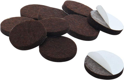 uxcell 40pcs Furniture Pads Round 1 1/8" Self-stick Non-slip Anti-scratch Felt Pads Floors Protector Dark Brown