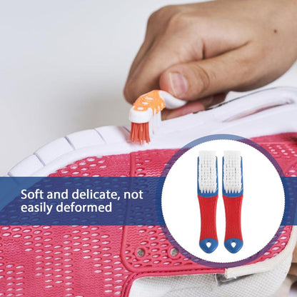 LALAFINA Shoe Cleaning Brush Soft Bristle Laundry Brush for Shoes and Clothes Multifunctional Household Shoe Care Tool 5.90X1.18X0.78In