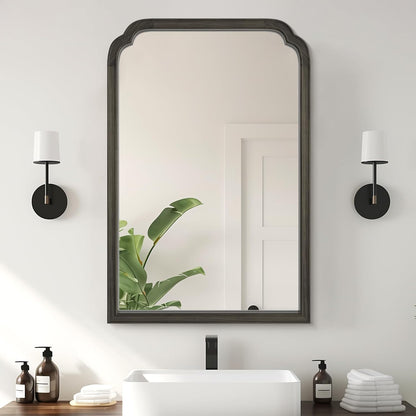 WallBeyond Full Length Mirror Wall Mounted 65"x22", Rustic Wooden Frame Floor Mirror, Large Full Body Mirror for Bedroom, Leaning or Hanging Against Wall, Natural