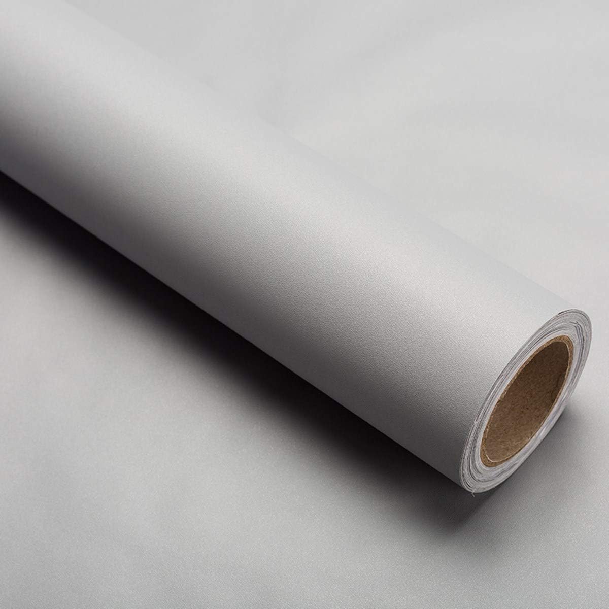 15.8" x400"White Wallpaper Self Adhesive Film Peel and Stick Wallpaper White Adhesive Paper Waterproof Removable DIY Decorative for Kitchen Cabinet Countertops Shelf Liner Upgrade Thicker