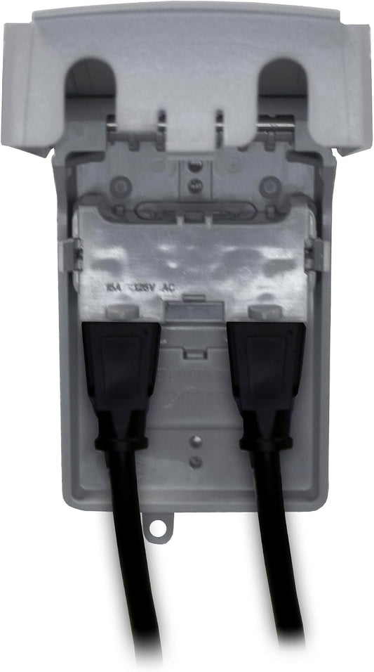 Sigma 14440 Weatherproof Slimline WIU Vertical Receptacle Cover, Gray