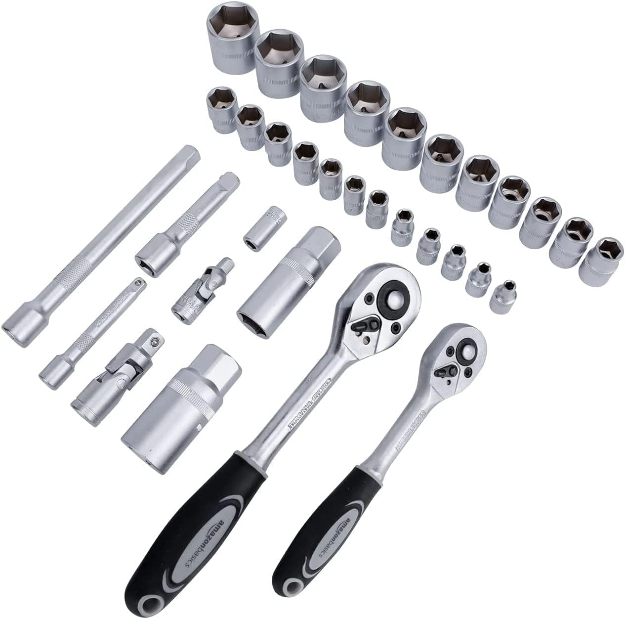 Amazon Basics 173-Piece General Household Hand Tool Set with Storage Case, Portable Tool Kit for Home Maintenance and Everyday Repairs